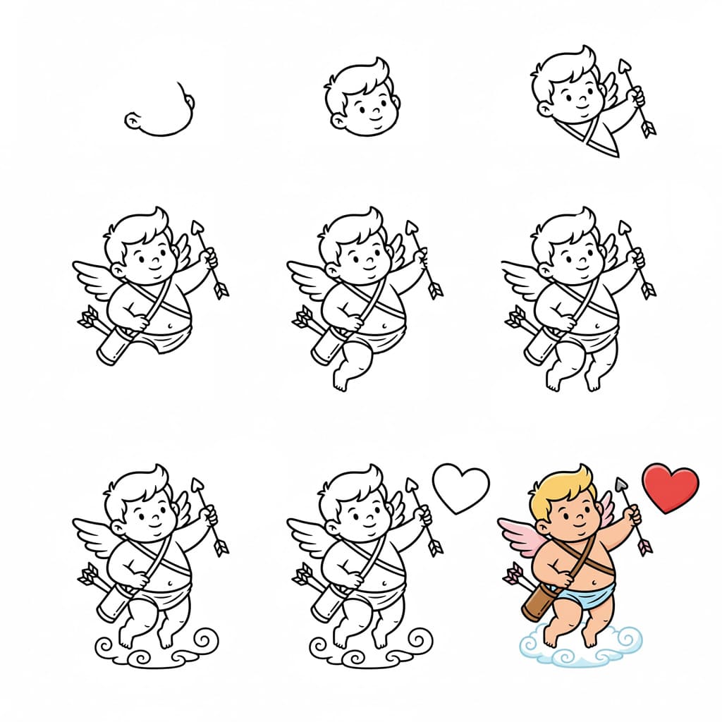Amour de Cupidon dessin