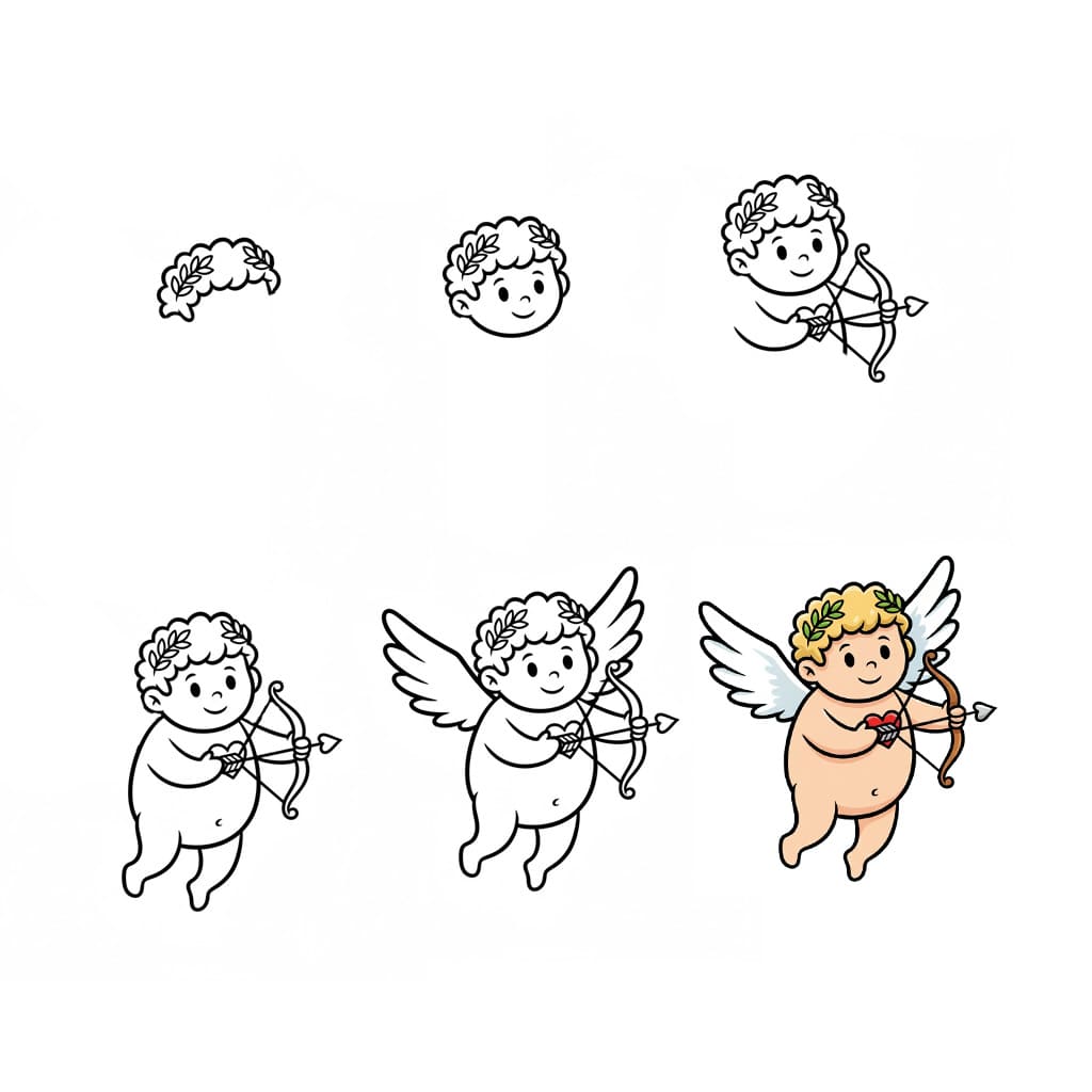 Bébé Valentin Cupidon dessin