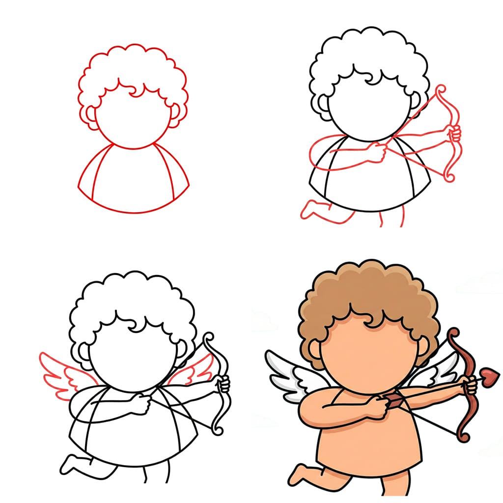 Contours de Cupidon dessin