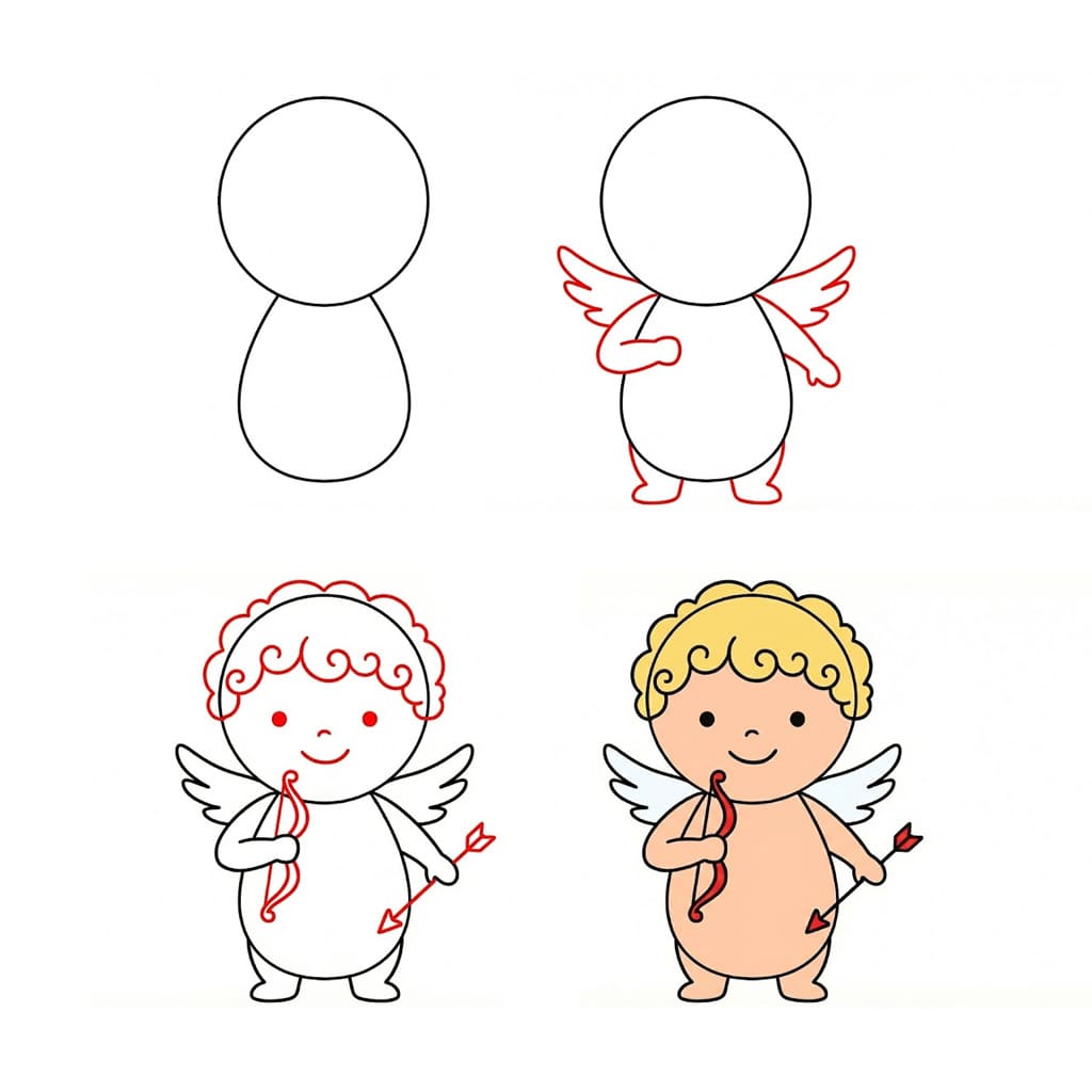 Cupidon facile dessin