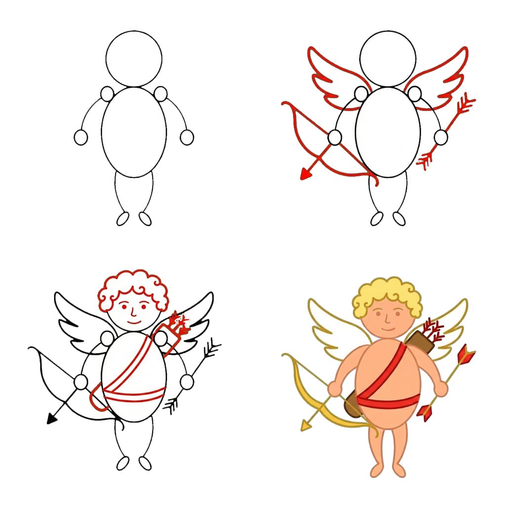 Cupidon pour enfants dessin