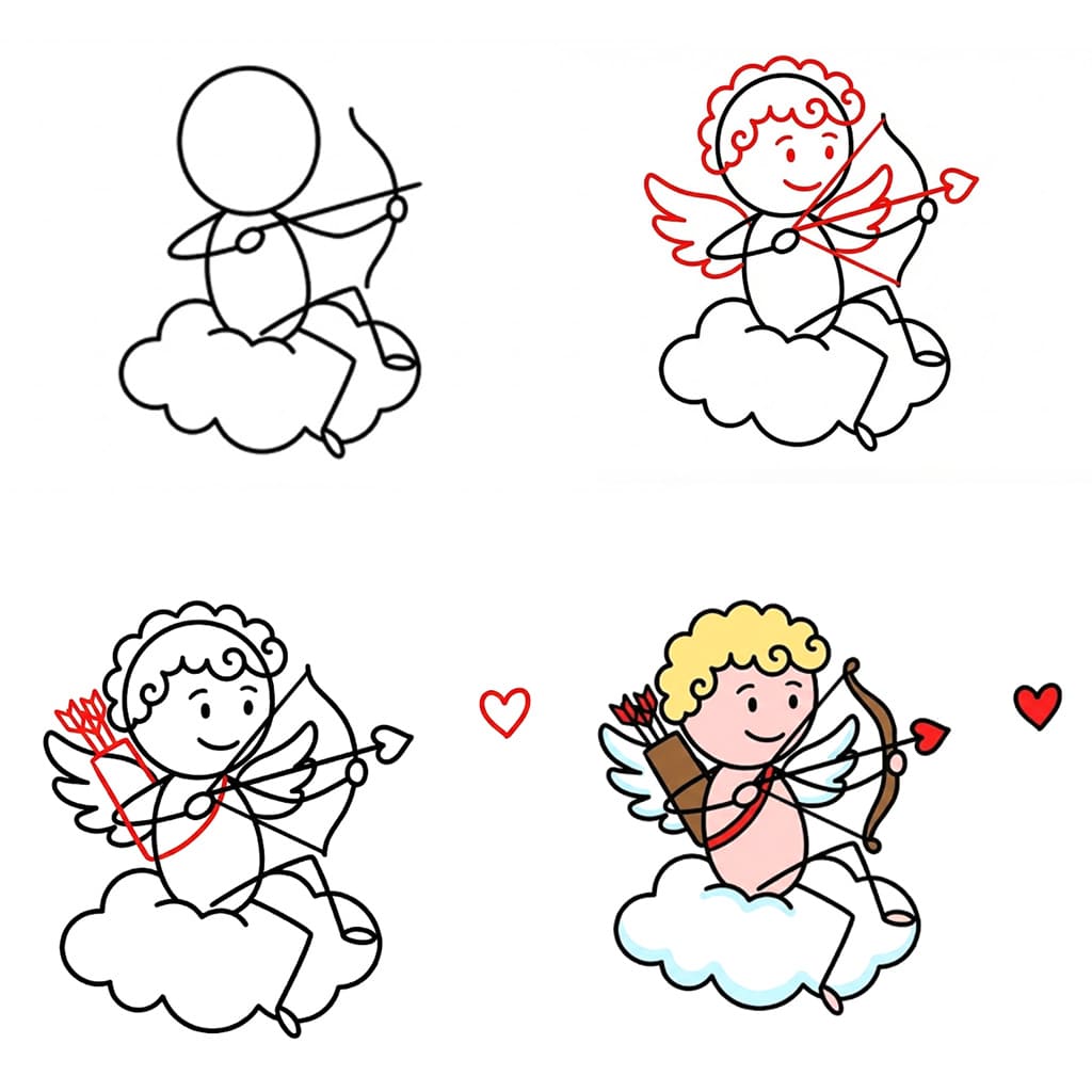 Cupidon simple dessin