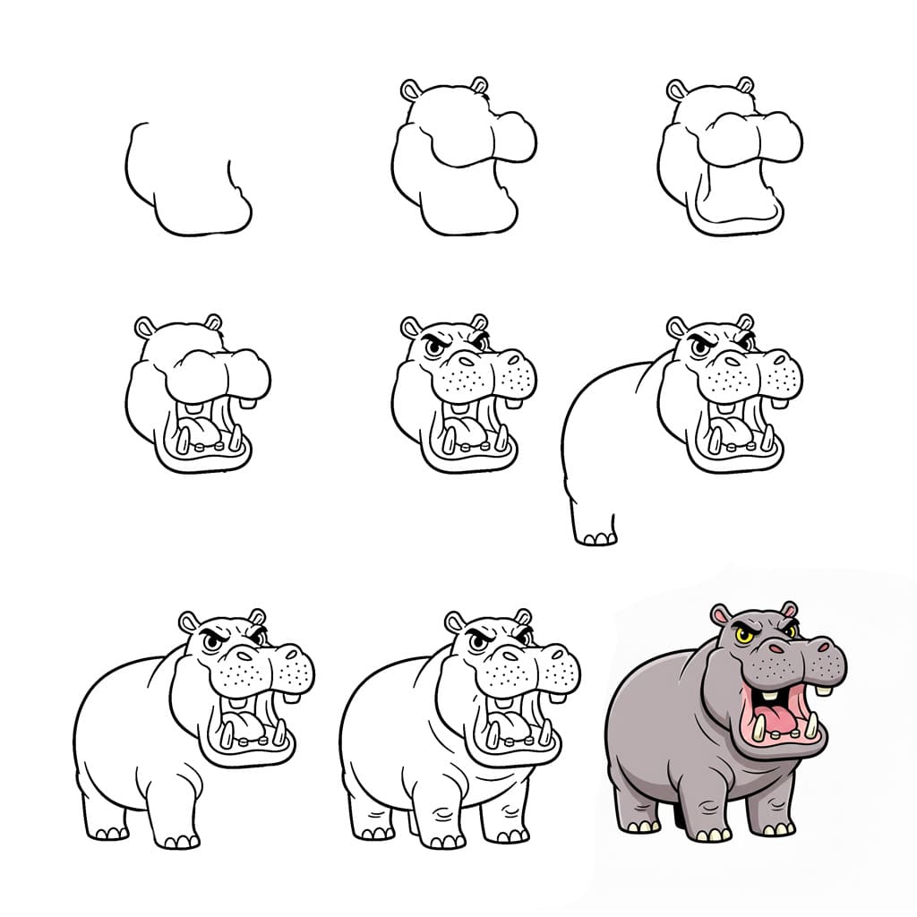 Graisse d'hippopotame dessin