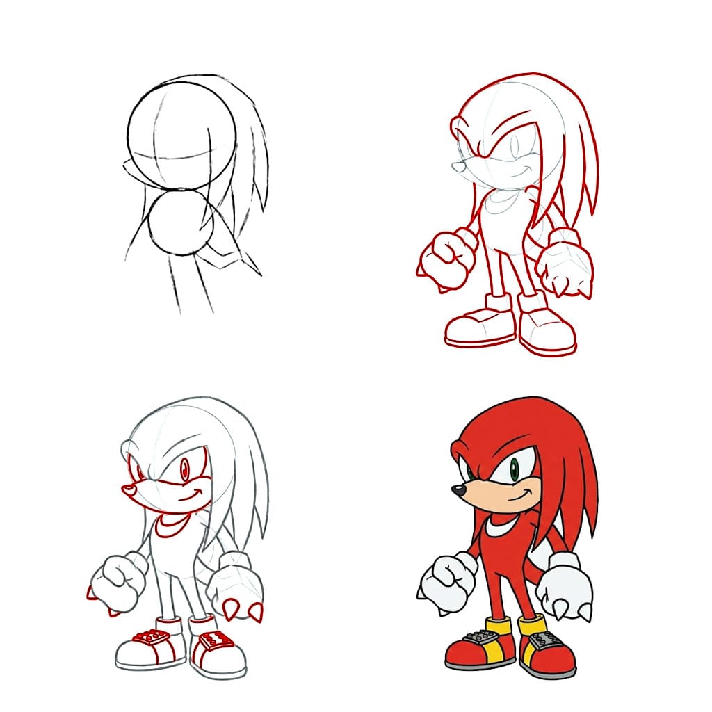 Confiant Knuckles dessin