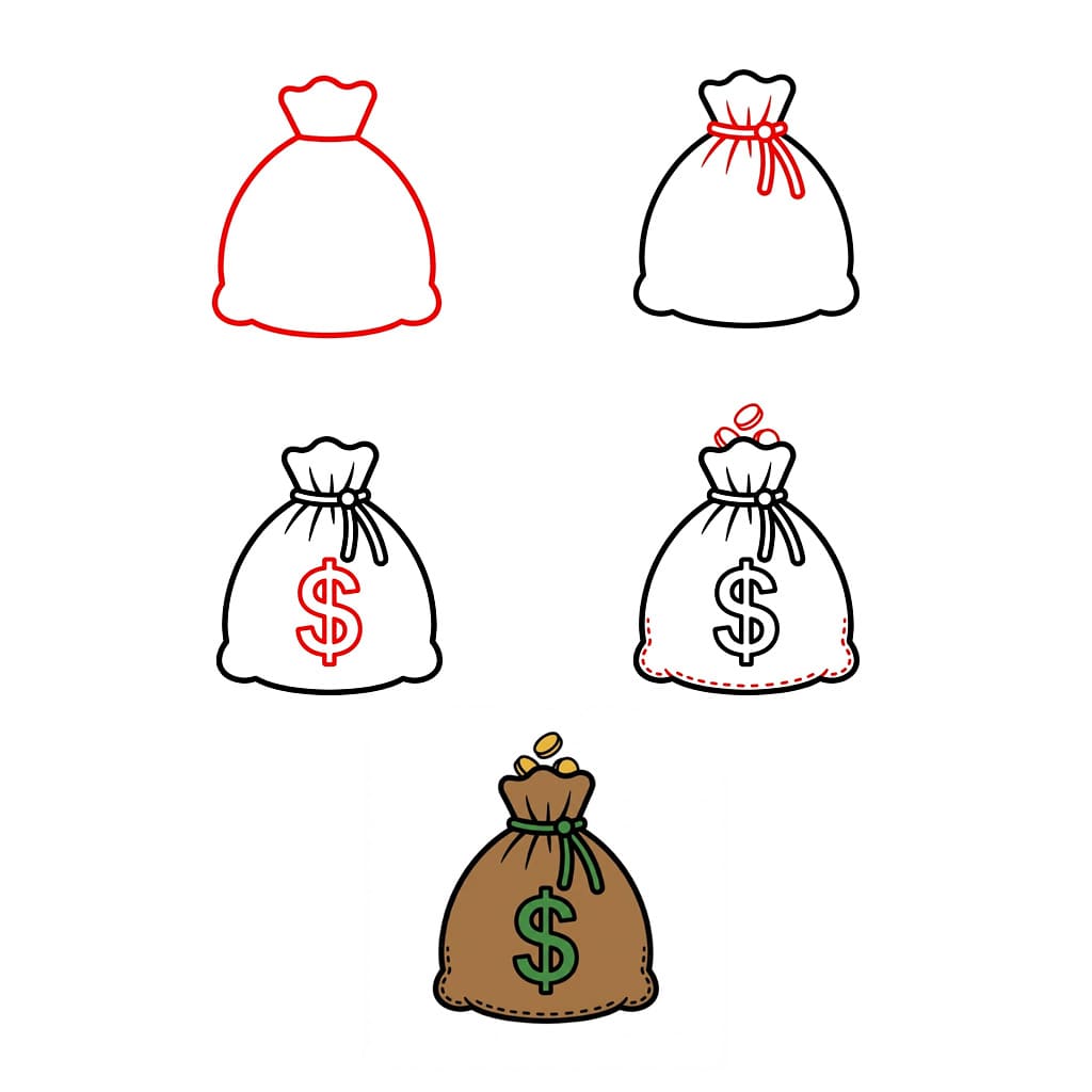 Sac d’argent dessin