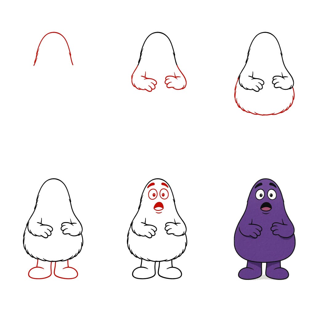 Grimace surpris dessin