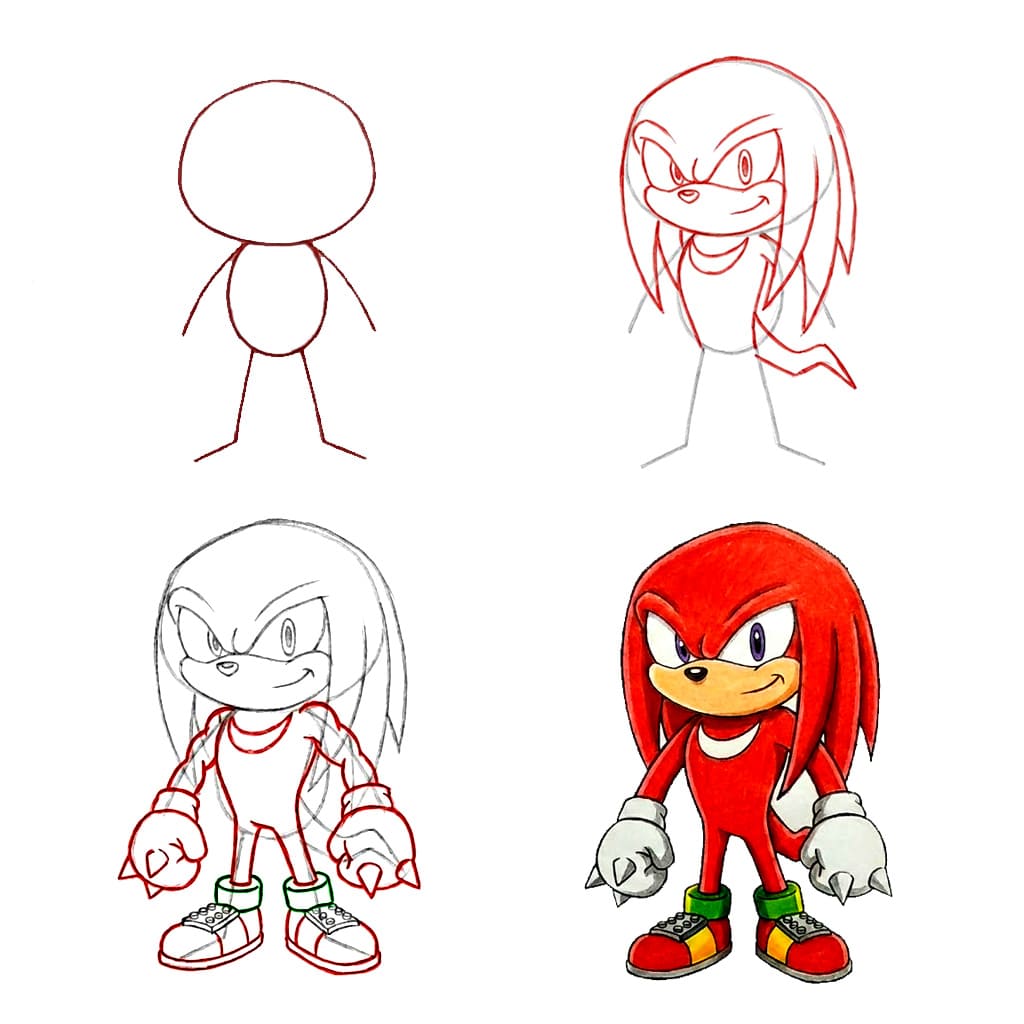 Image de sourire Knuckles dessin