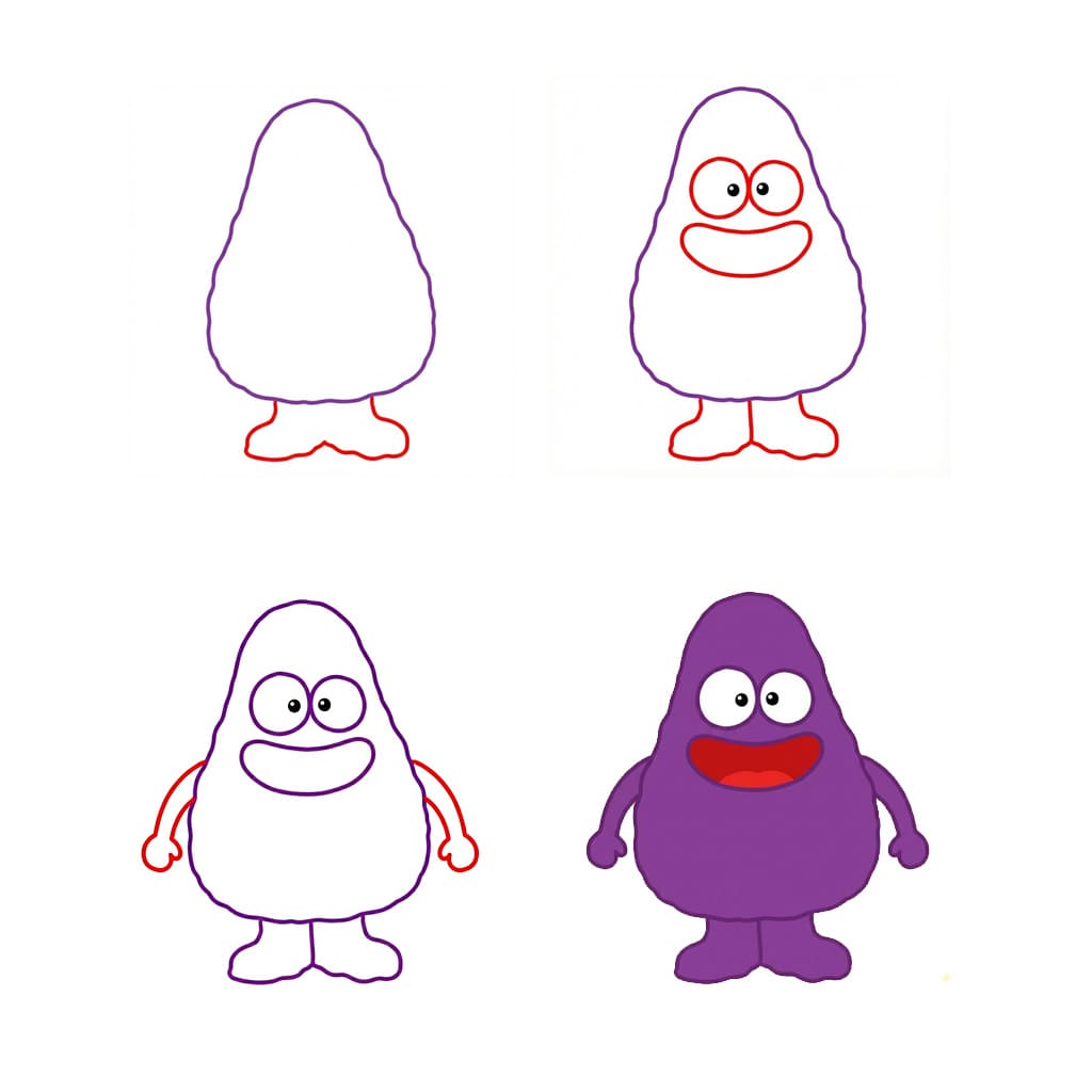 Image du sourire de Grimace dessin