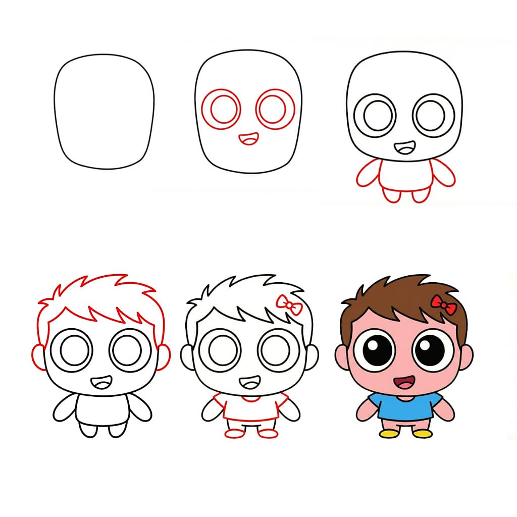 Imprimer Toca Boca garçon dessin