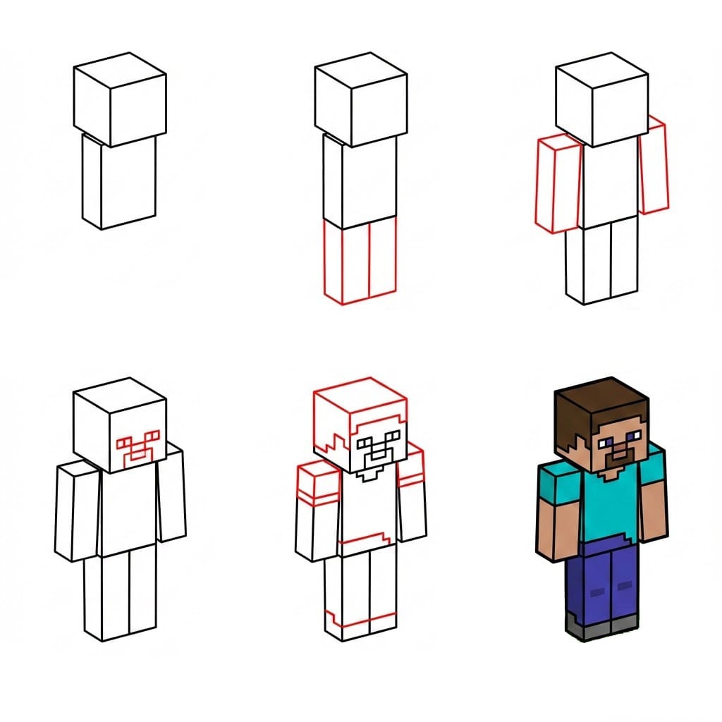 Jeu Minecraft dessin