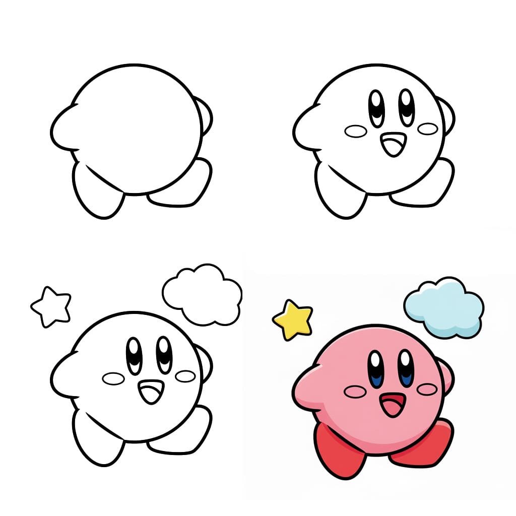 Kirby curieux dessin