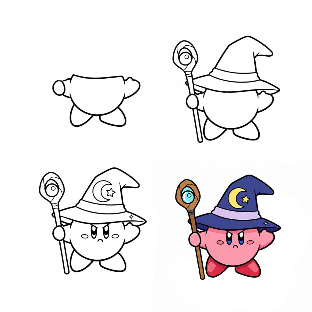 Kirby le Magicien dessin
