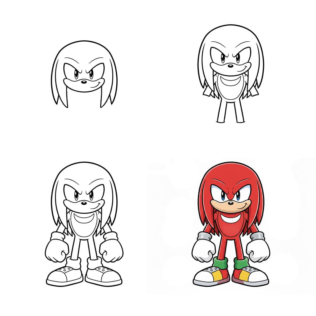 Knuckles mignon dessin