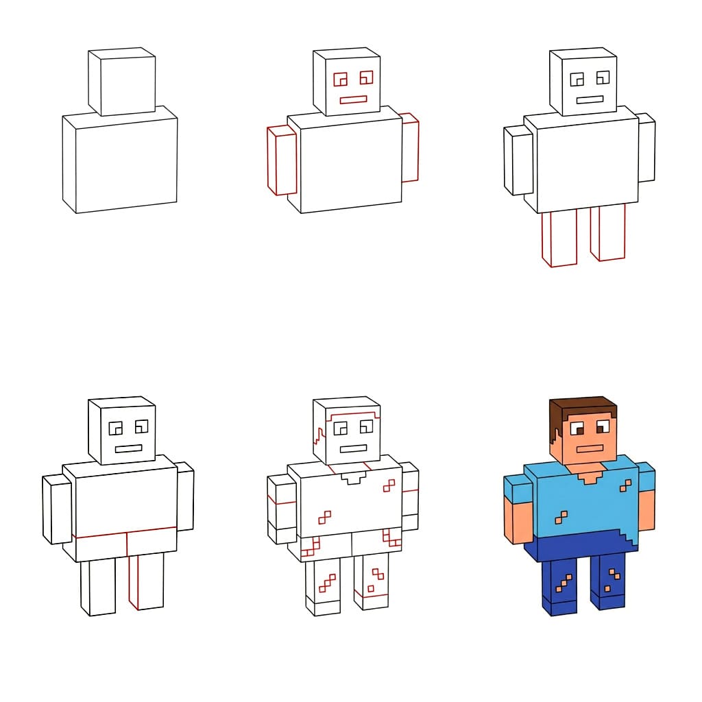 Minecraft basique dessin