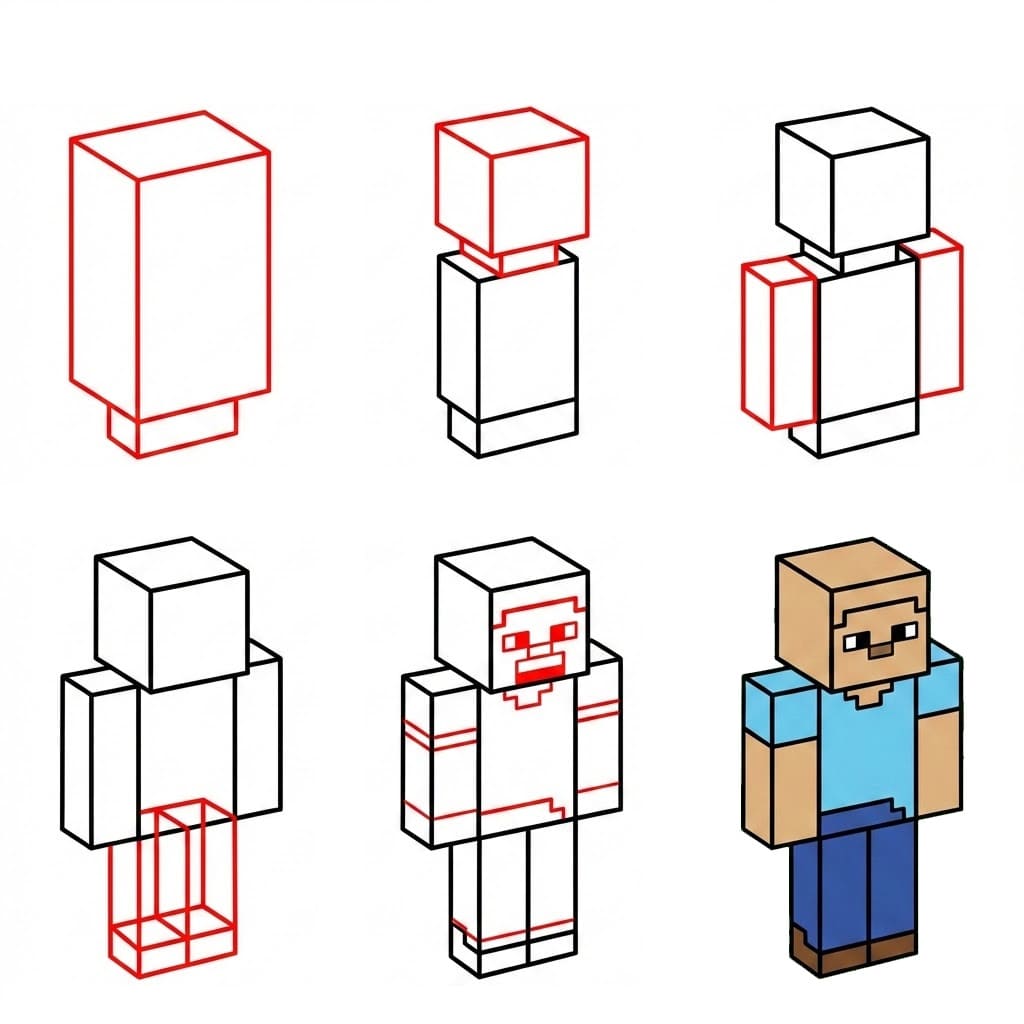 Minecraft cool dessin