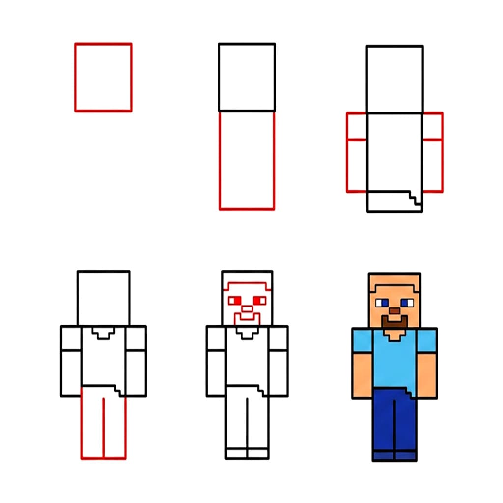 Minecraft très facile dessin