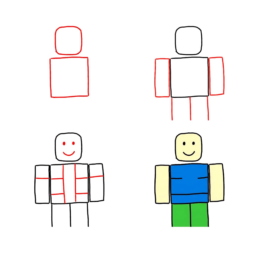 Modèle Roblox imprimable gratuit dessin