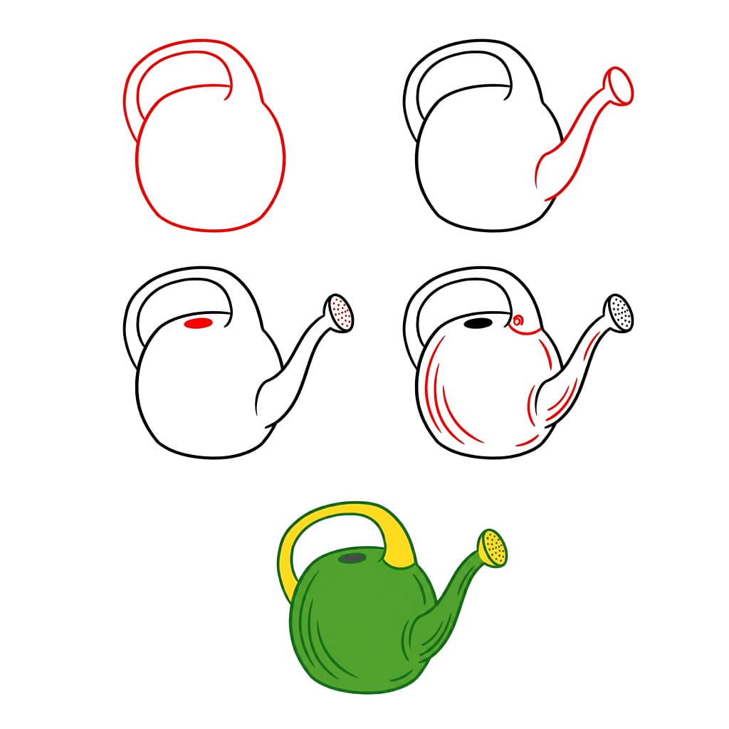 Petit arrosoir dessin