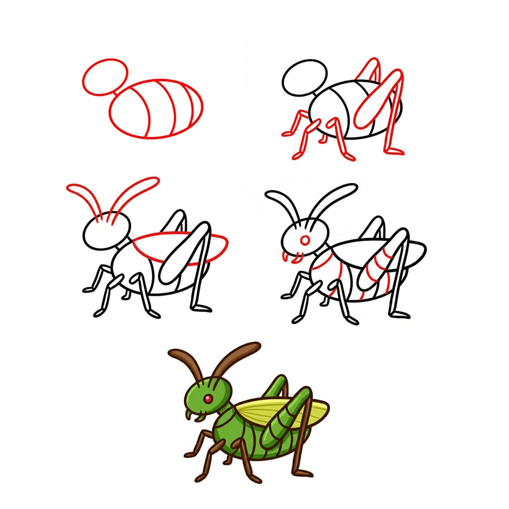 Petite sauterelle dessin