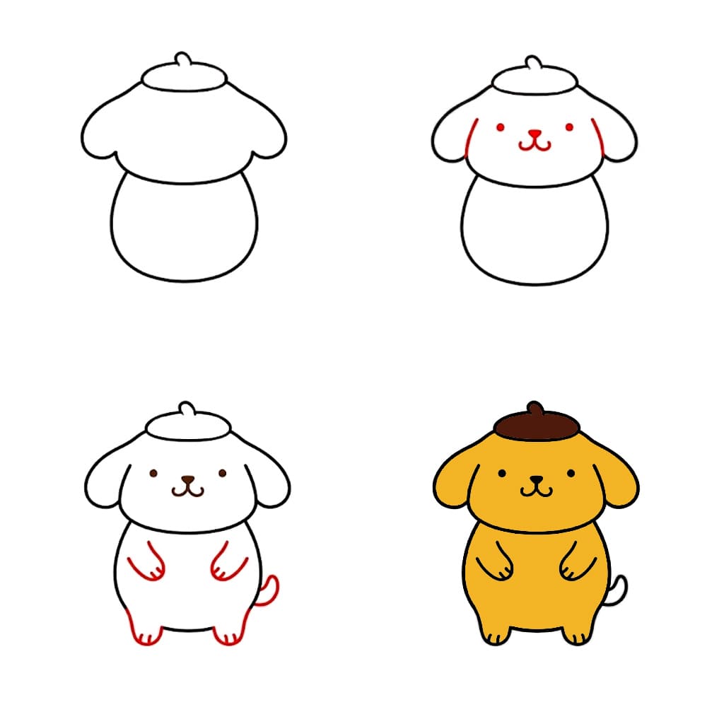 Pompompurin Kawaii dessin