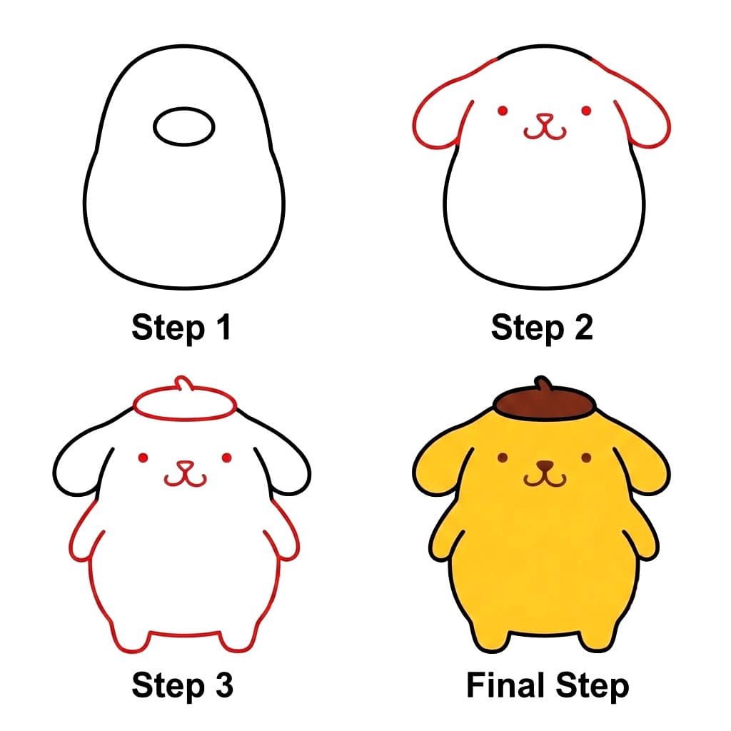 Pompompurin mignon dessin