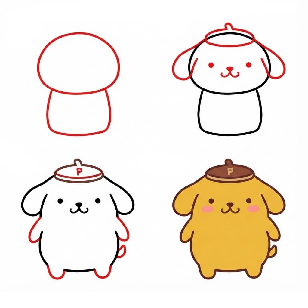 Pompompurin simple dessin
