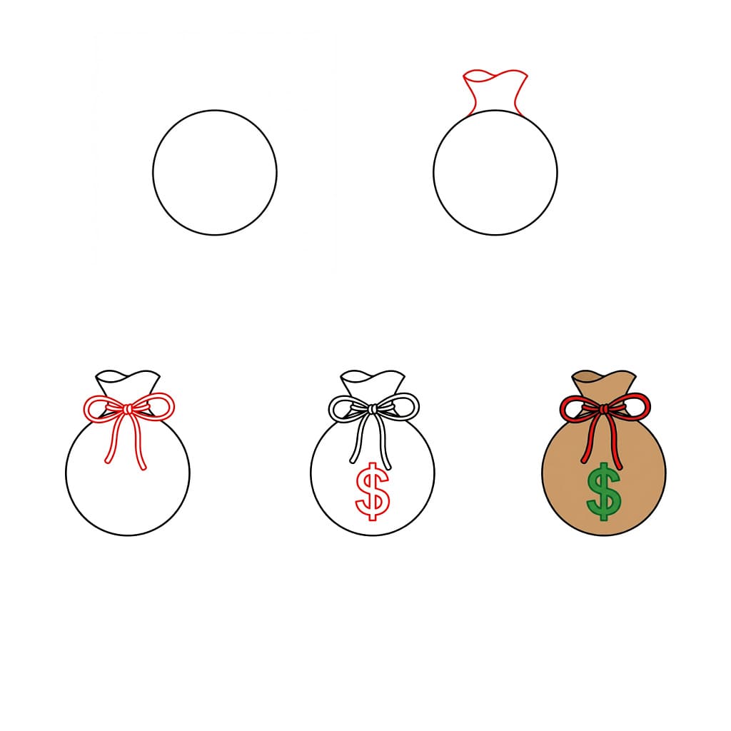 Sac d'argent gratuit dessin