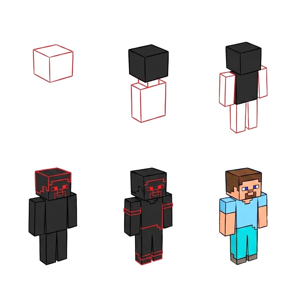 Support Minecraft dessin