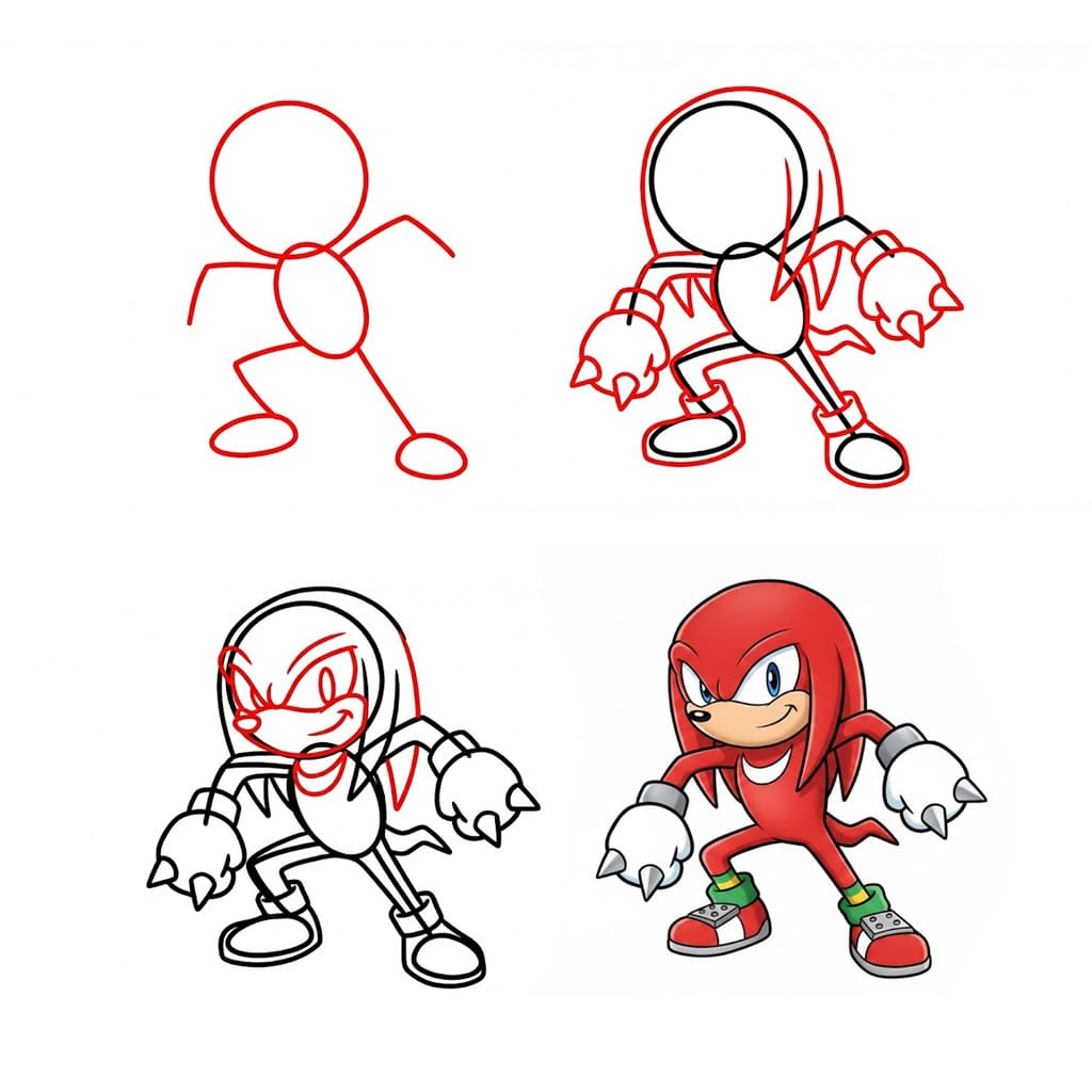 Téléchargement gratuit de Knuckles dessin