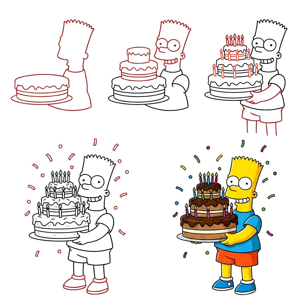 Anniversaire de Bart Simpson dessin