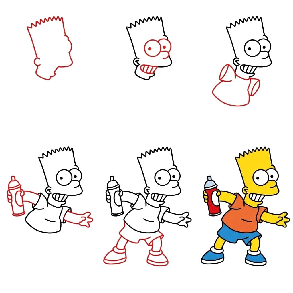 Bart Simpson espiègle dessin