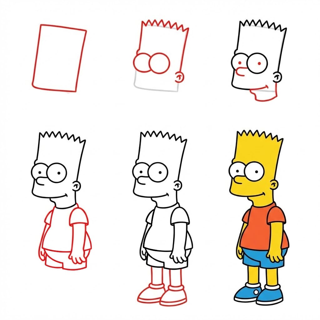 Bart Simpson gratuit dessin