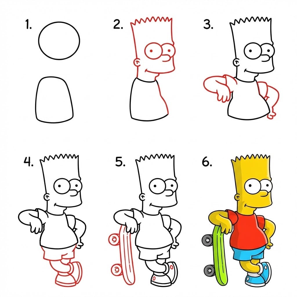 Bart Simpson simple dessin