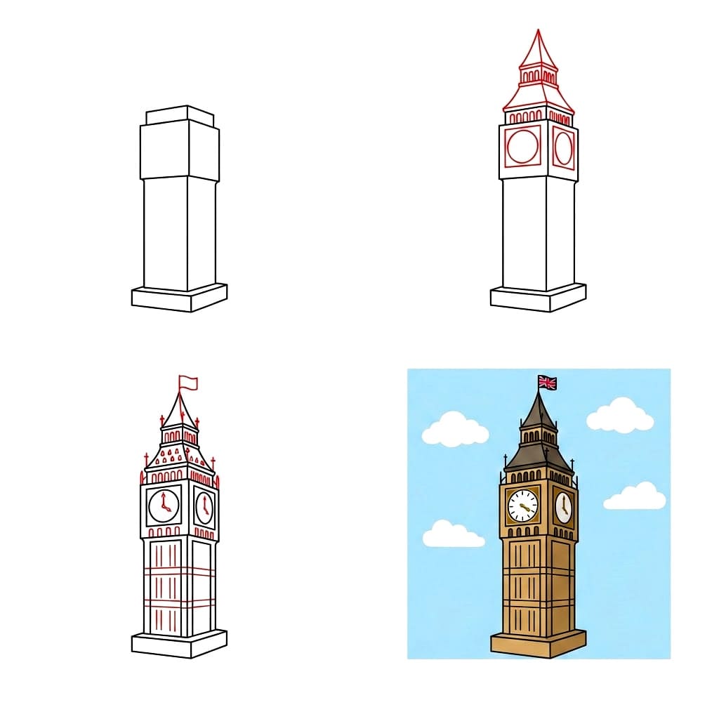 Big Ben le célèbre monument dessin