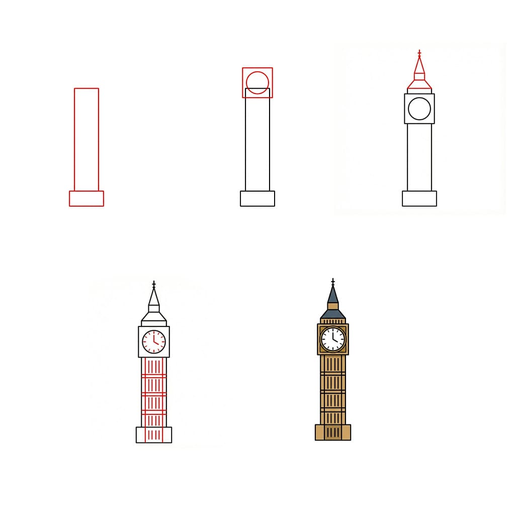 Big Ben simple dessin