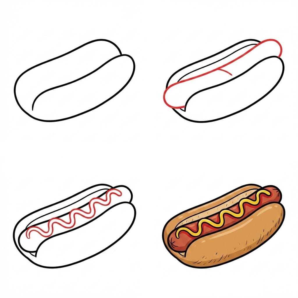 Bon hot dog dessin