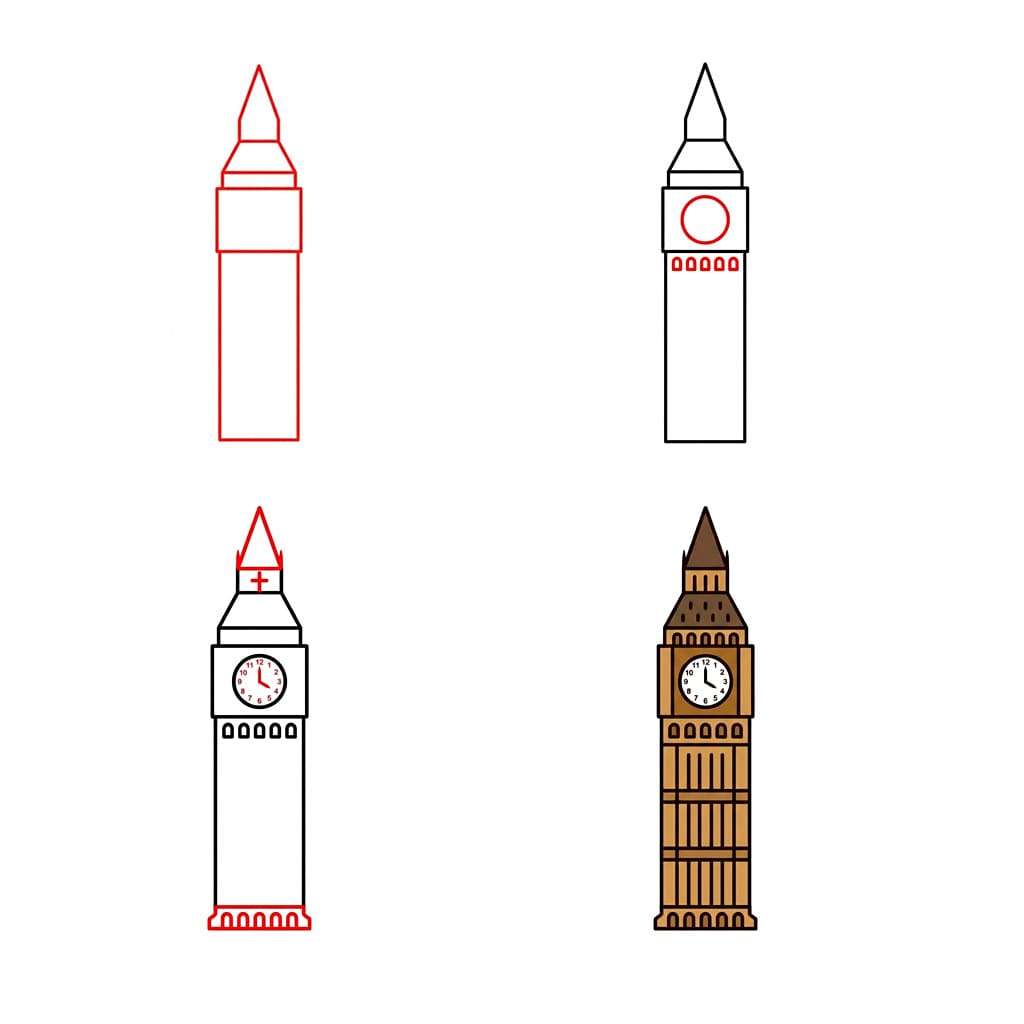 Cadran de Big Ben dessin