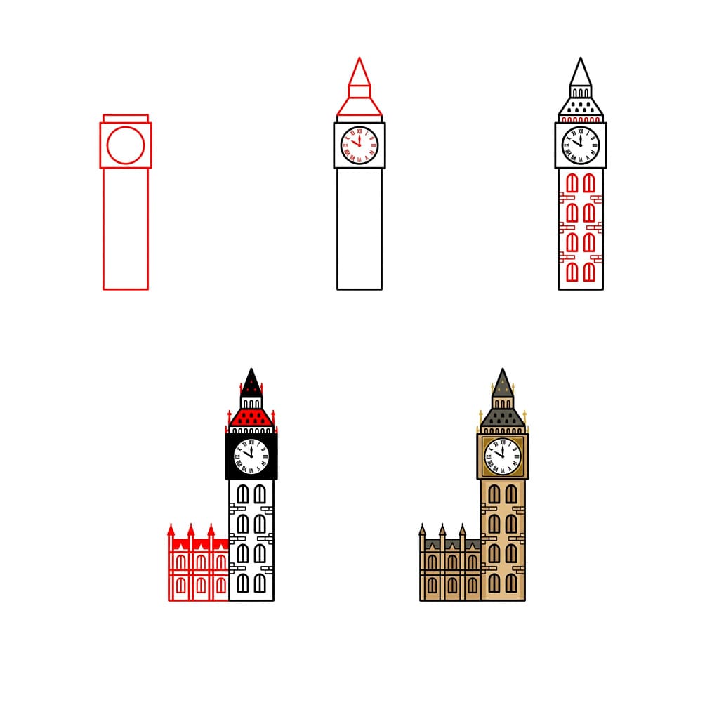 Heure de Big Ben dessin