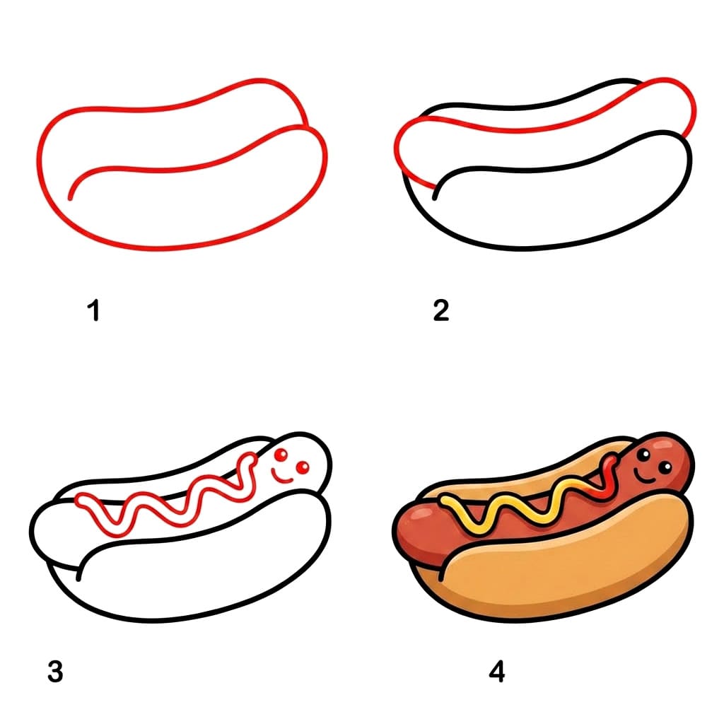 Hot dog mignon dessin