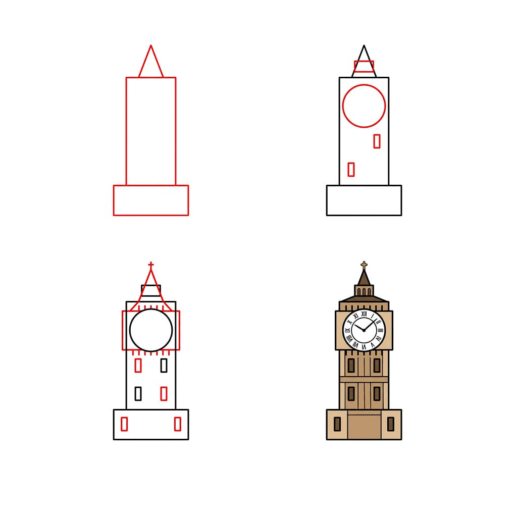Imprimer Big Ben dessin