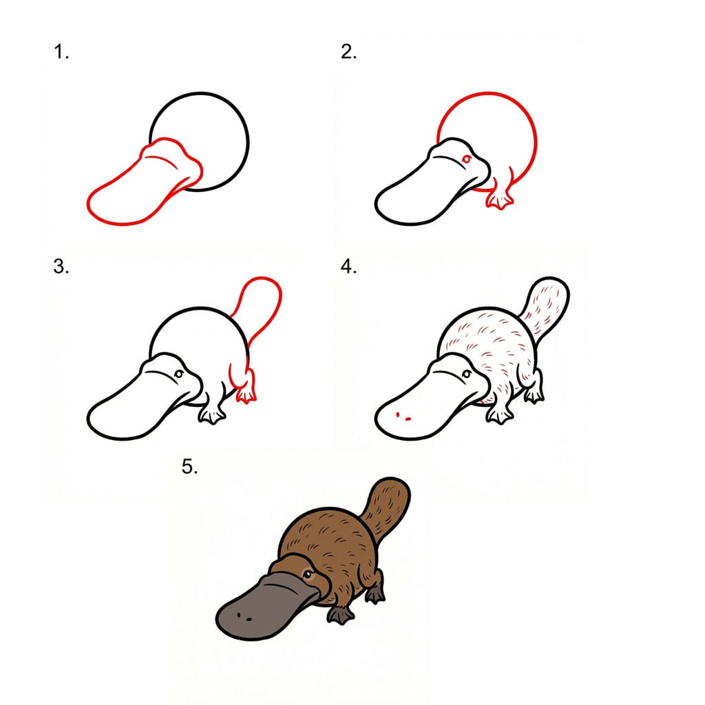 Ornithorynque dessin animé dessin