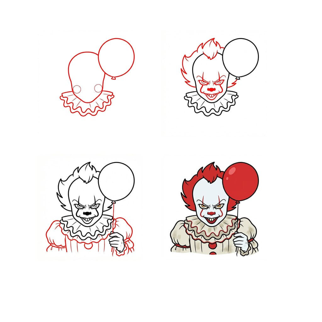 Pennywise avec Ballon Rouge dessin