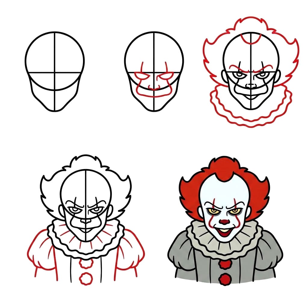 Pennywise effrayant dessin