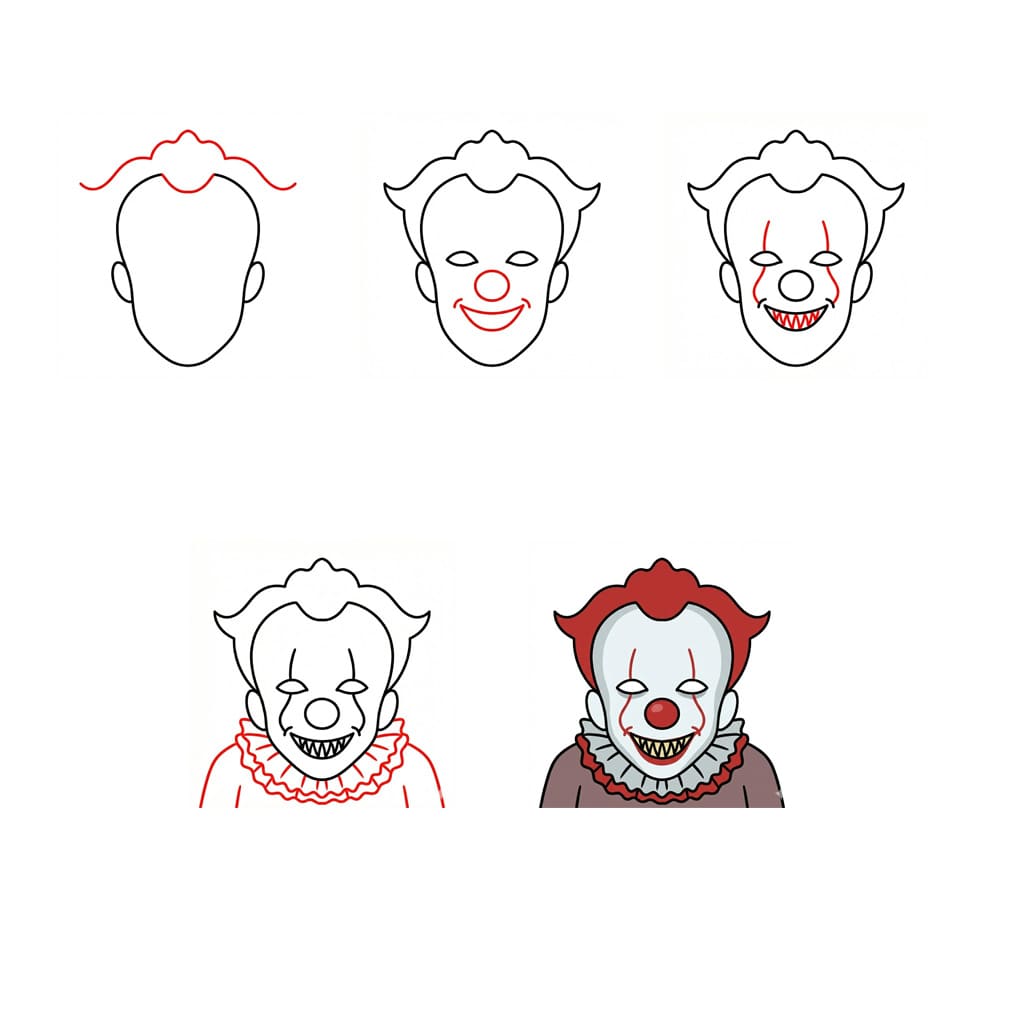Portrait de Pennywise dessin