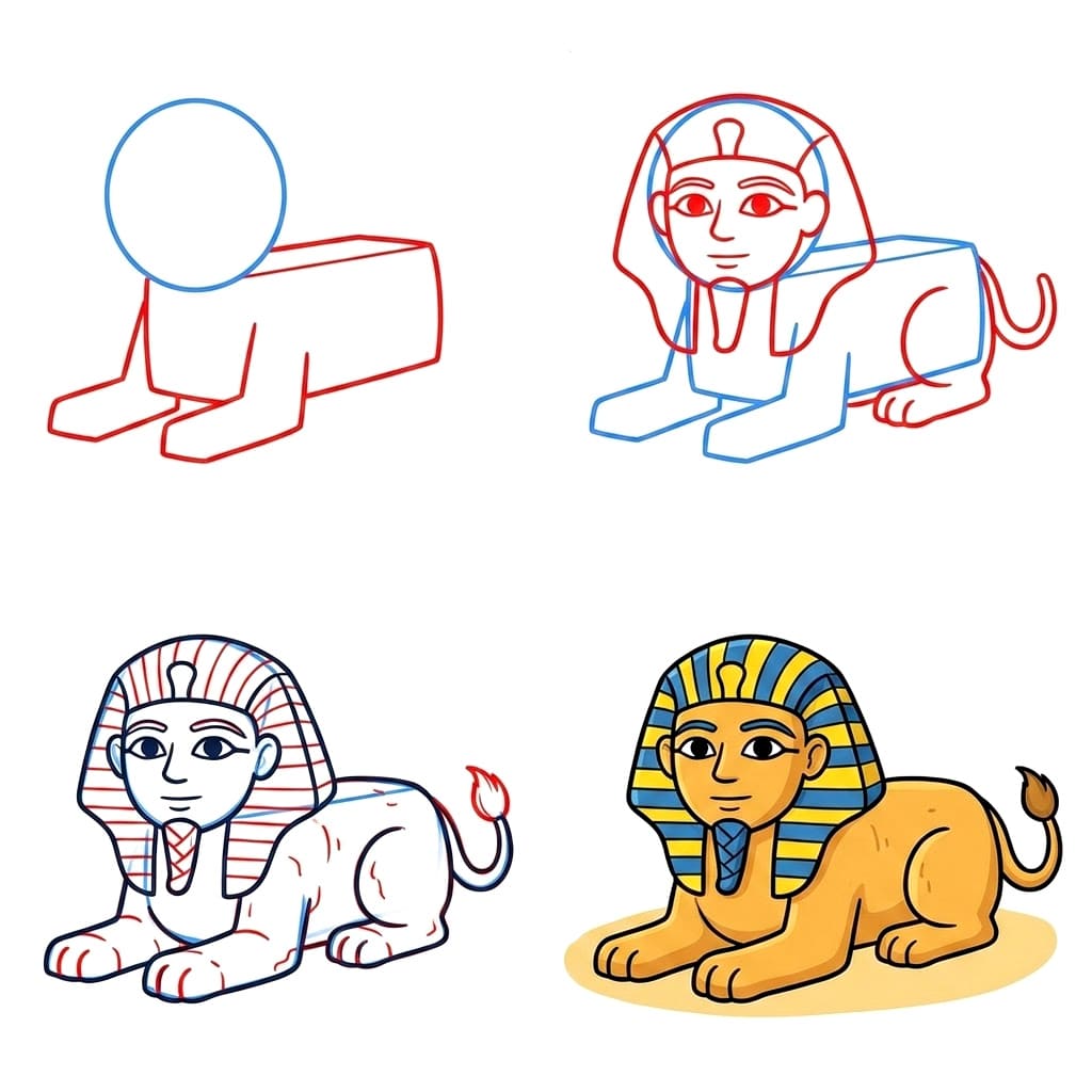 Sphinx mignon dessin