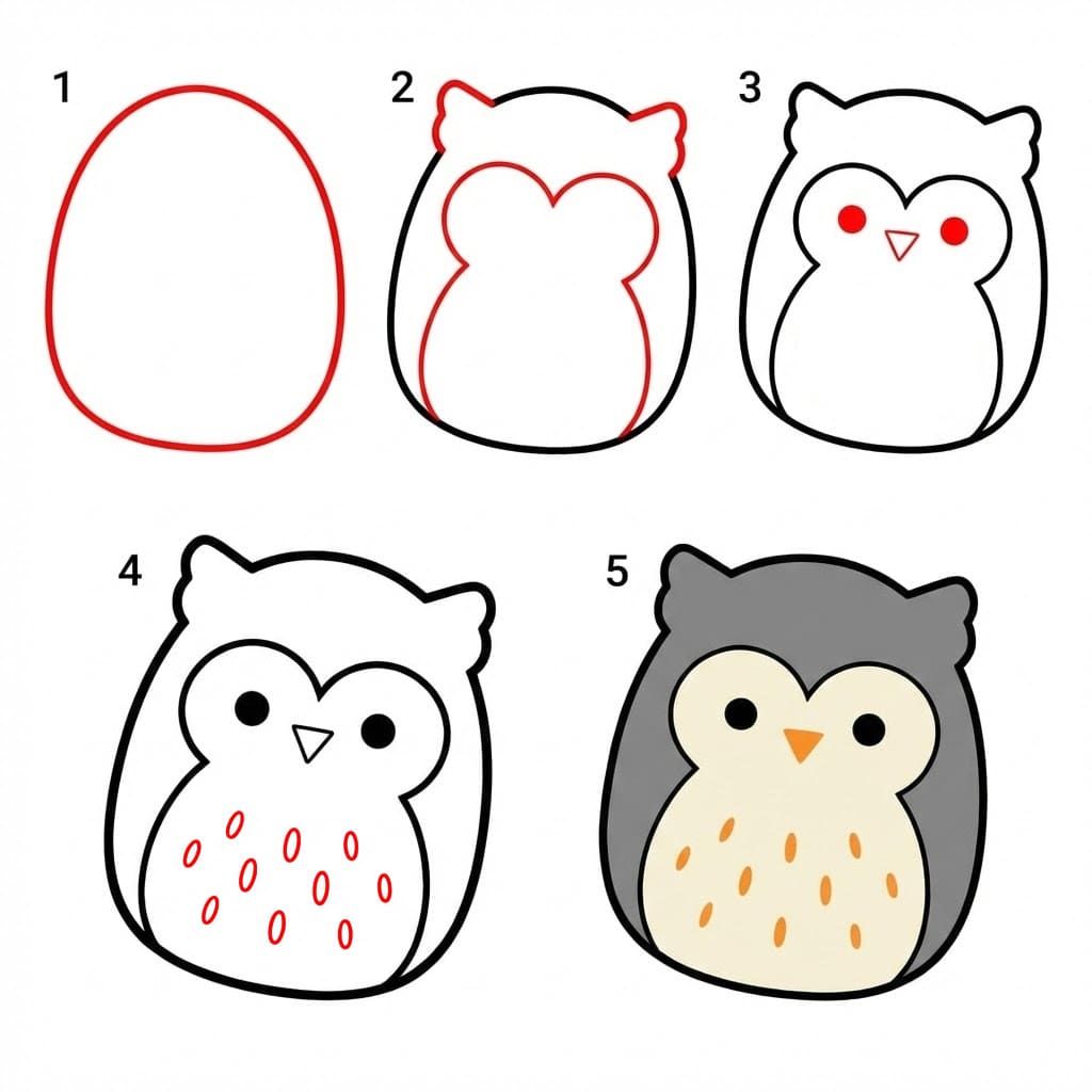 Squishmallows Hoot dessin