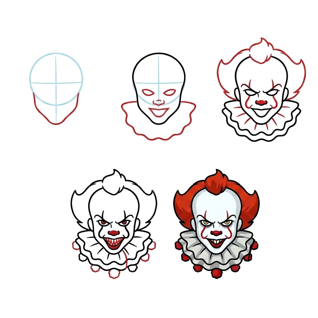 Tête de Pennywise dessin