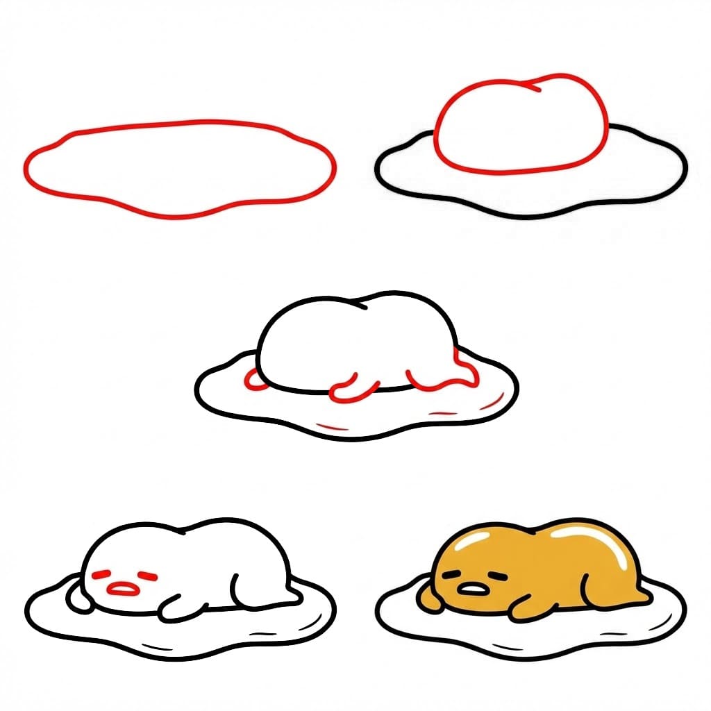 Endormi Gudetama dessin