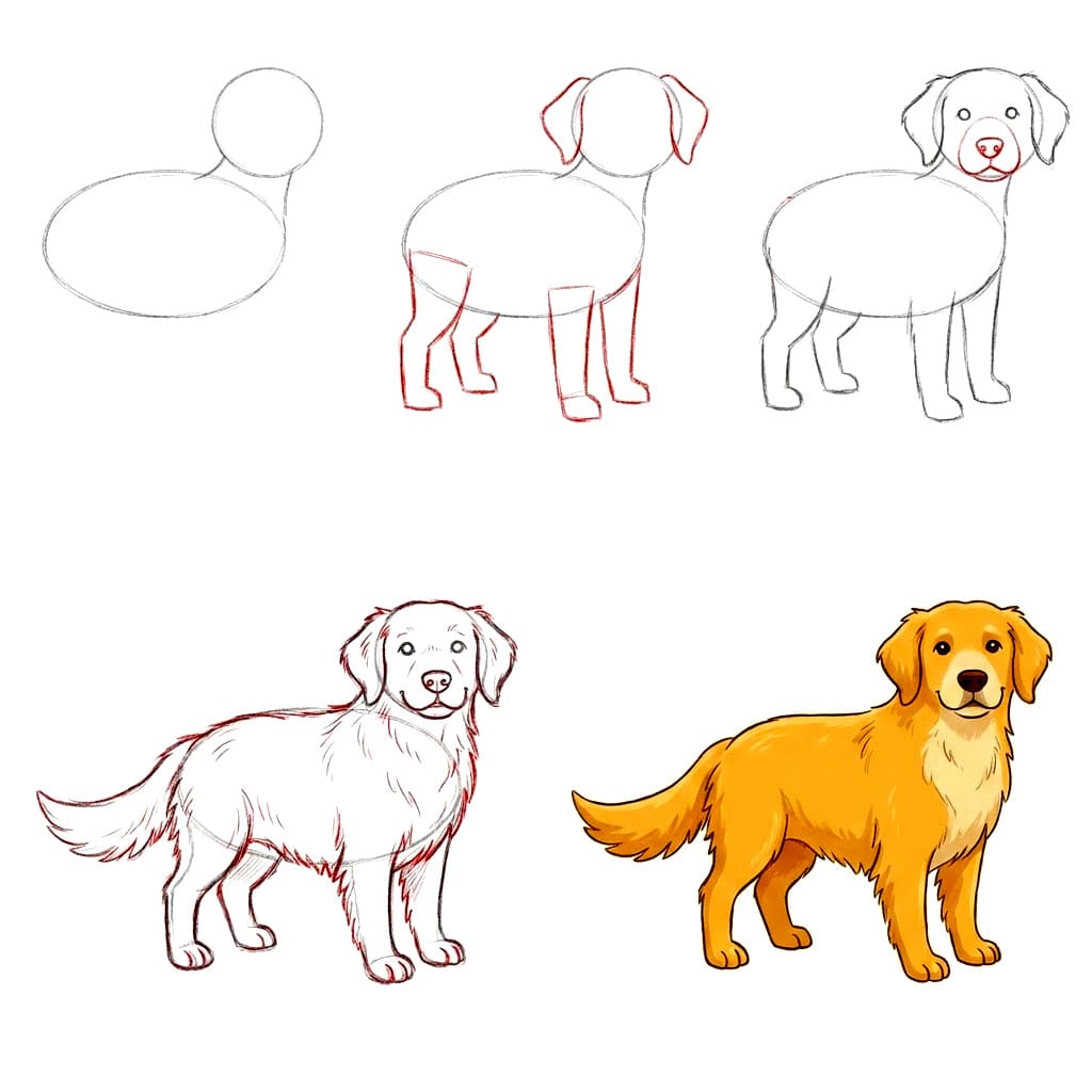 Golden Retriever normal dessin