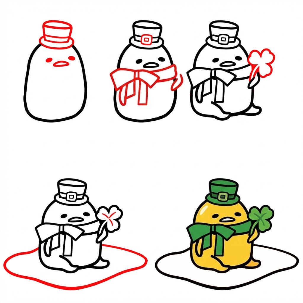 Gudetama chanceux dessin